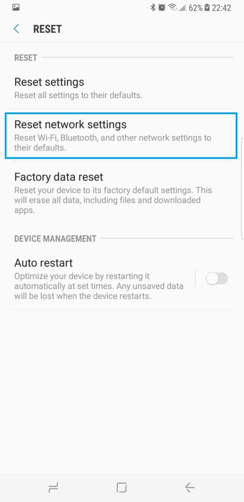 Reset your phone settings