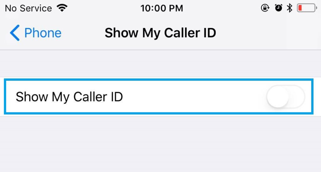 Show my caller id on phone