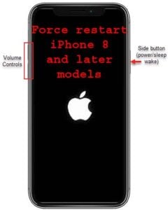 force restart iphone 8 iphone 8 plus and later iphones