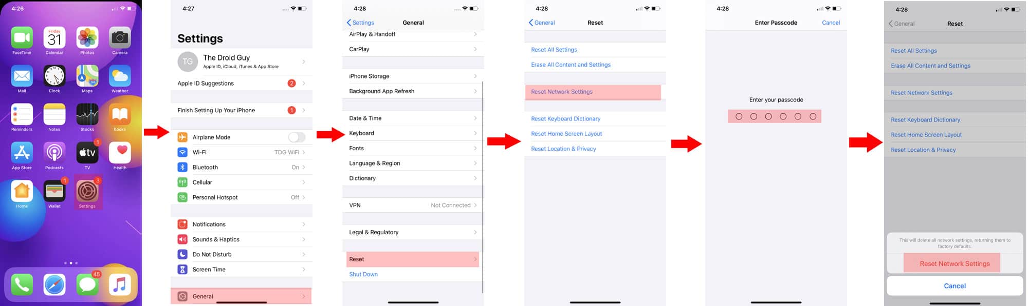 reset network settings iphone ios 13 - fix personal hotspot not working