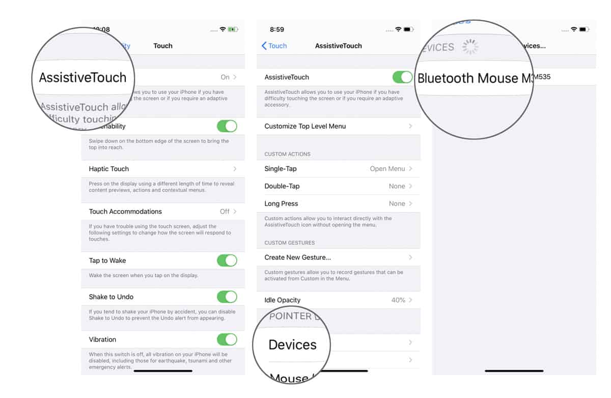 connect bluetooth mouse to iphone pairing