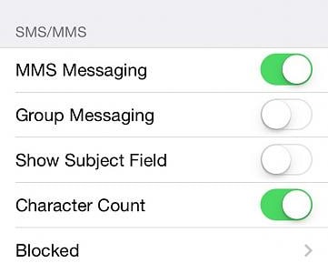 mms messaging option on iphone