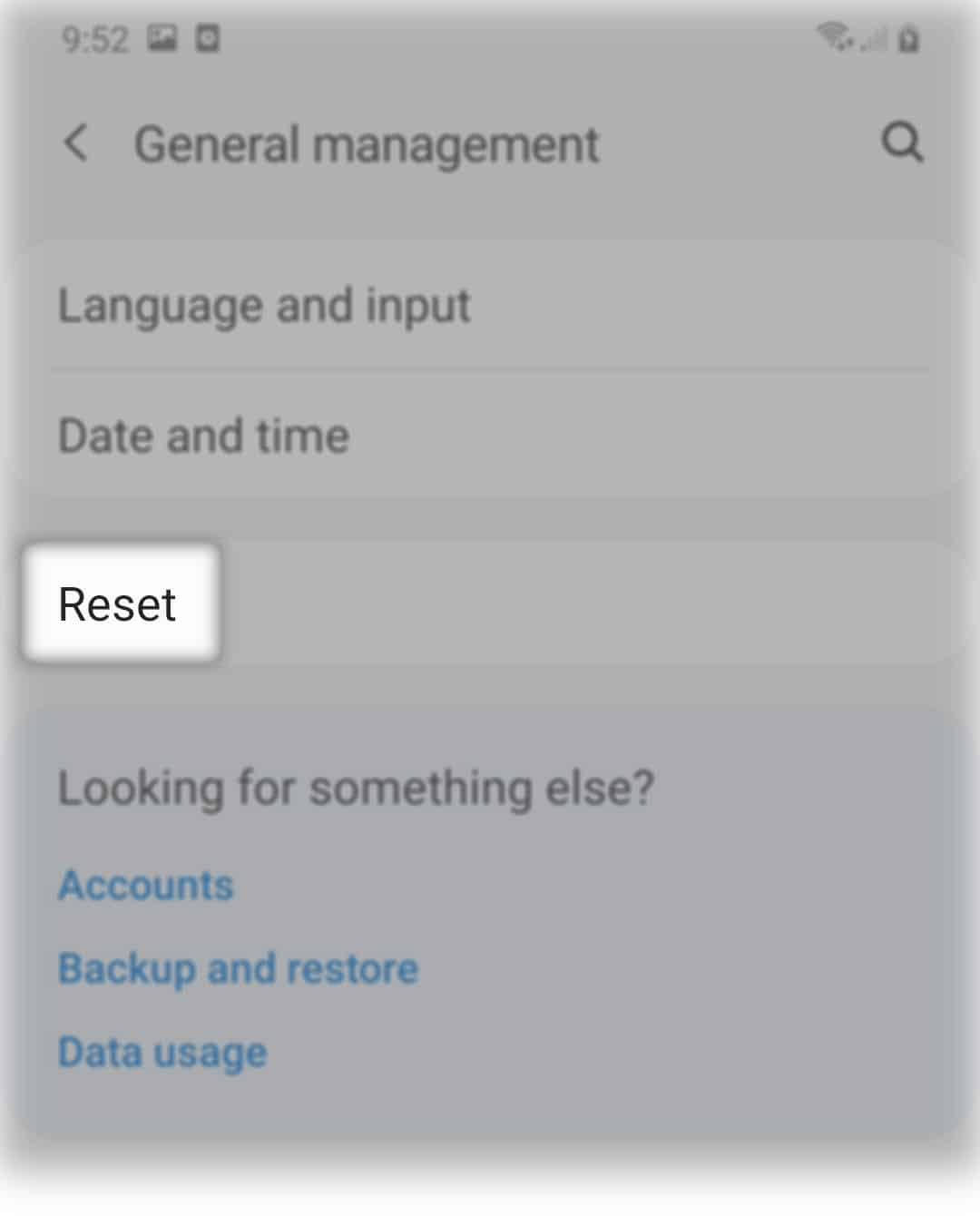 reset all settings on galaxy a20 reset