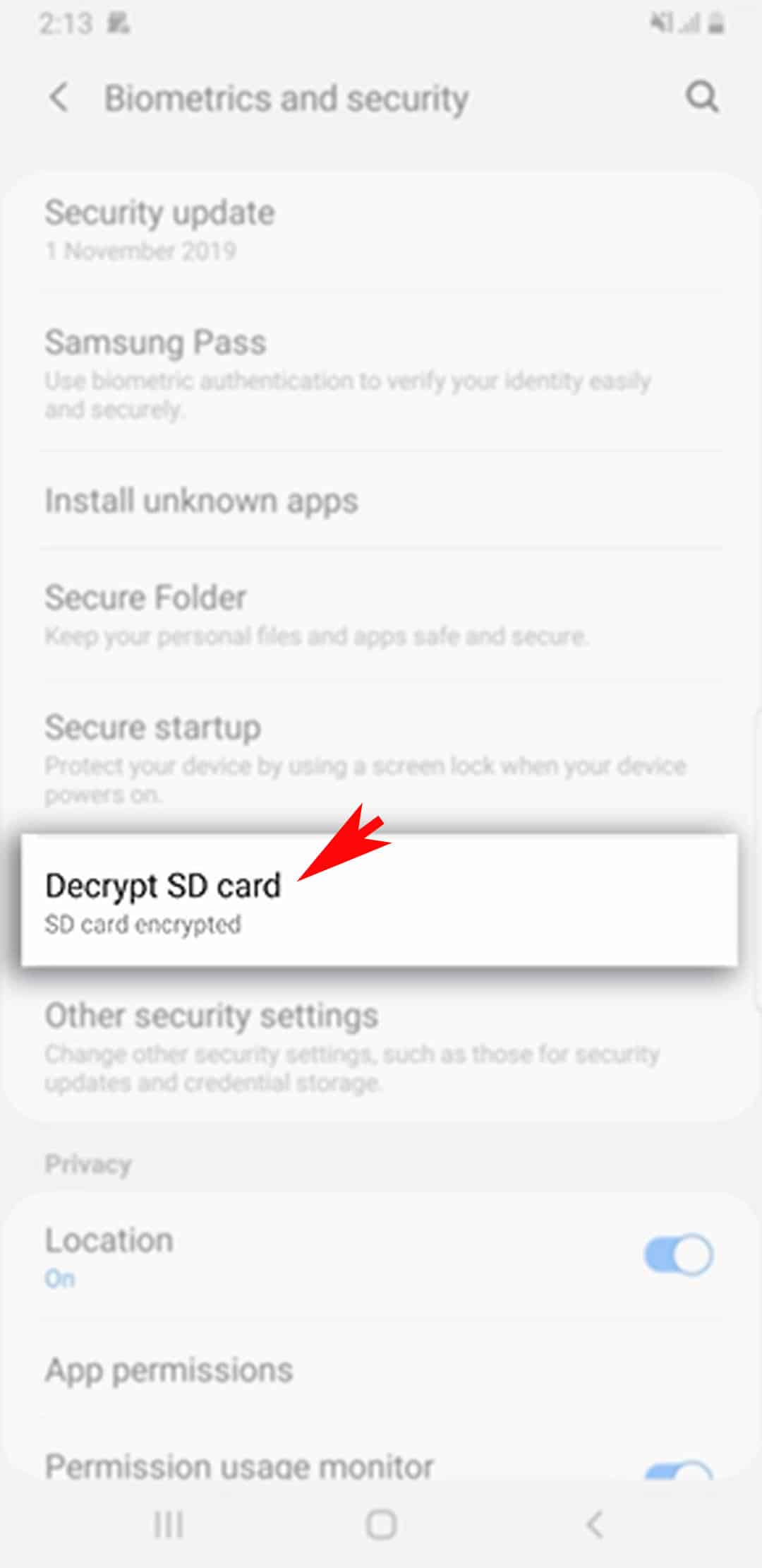 encrypt decrypt sd card galaxy s20 - decrypt SD card