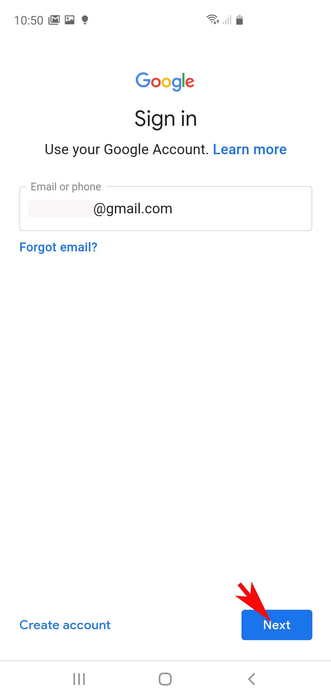 galaxy s20 add email accounts - sign in NEXT