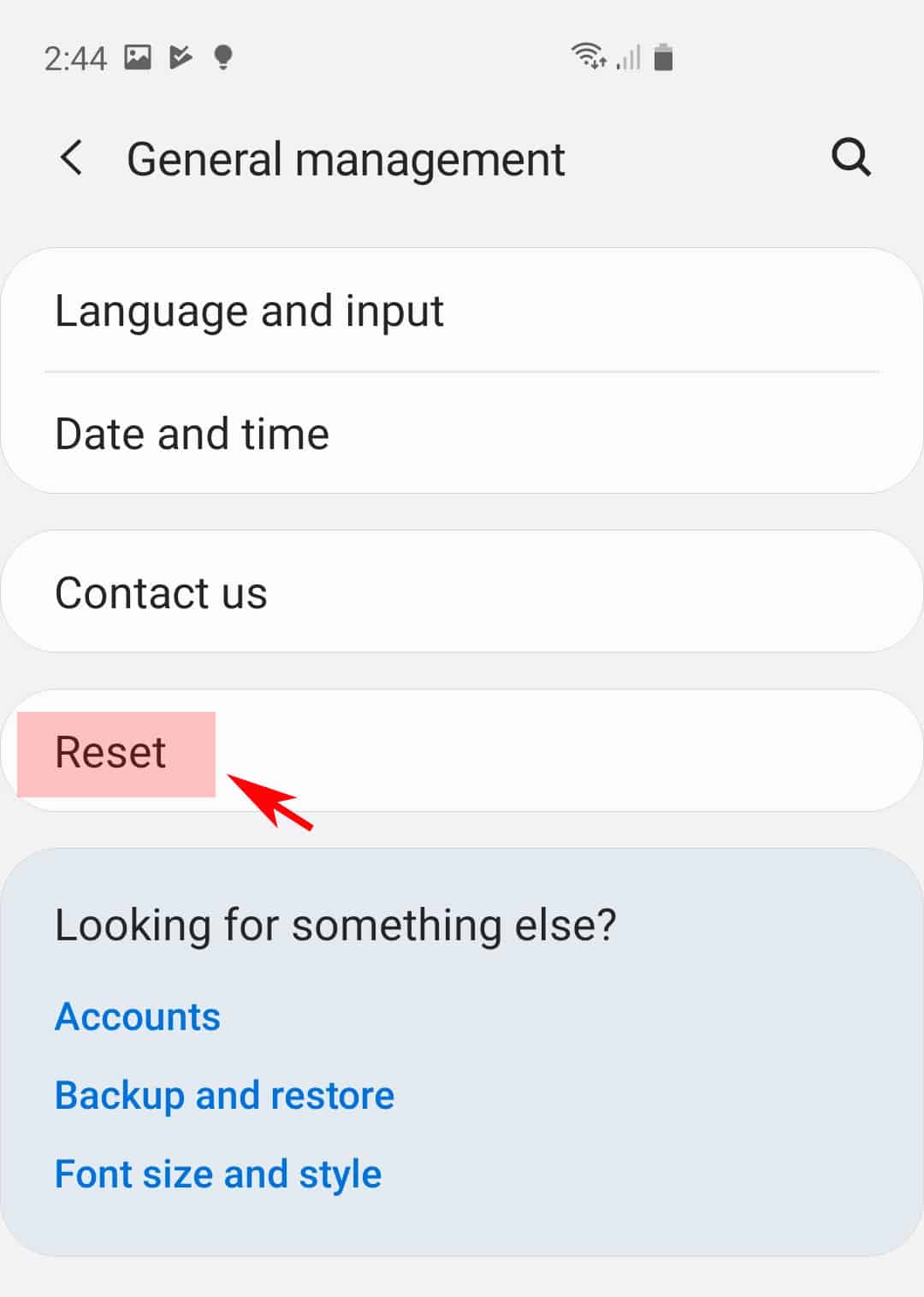 galaxy s20 reset network settings - tap reset 2