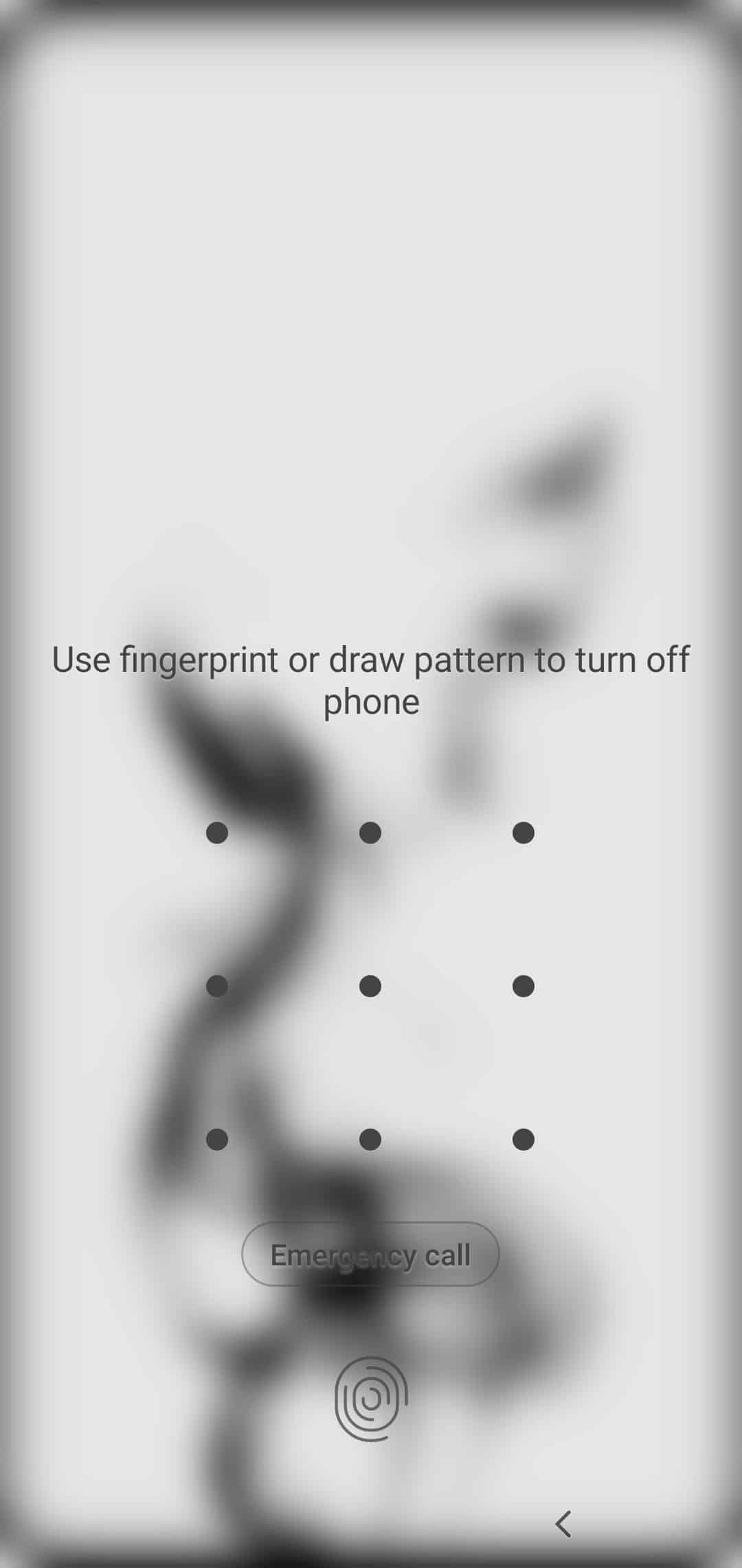 input screen unlock pattern or fingerprint