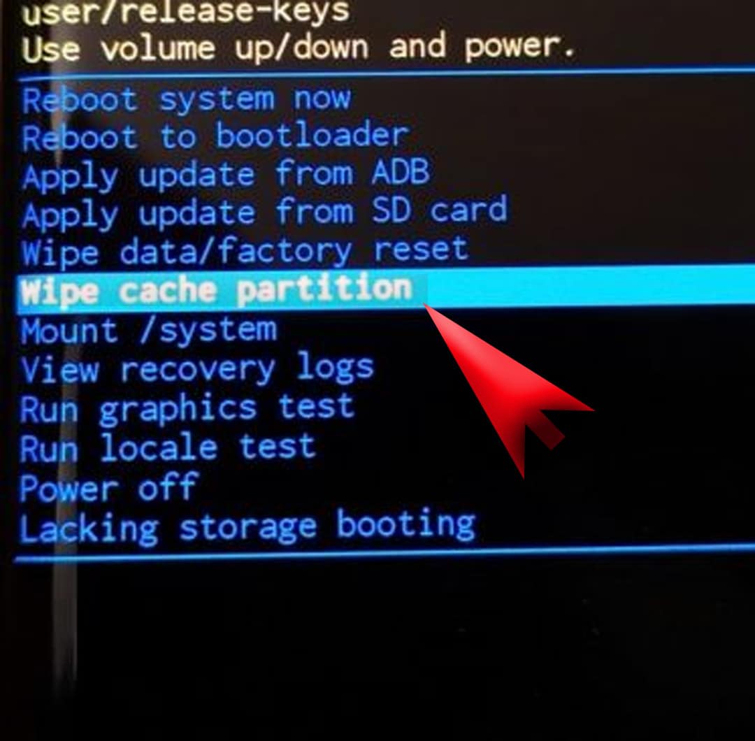 wipe cache partition on galaxy s20 - highlight wipe cache partition