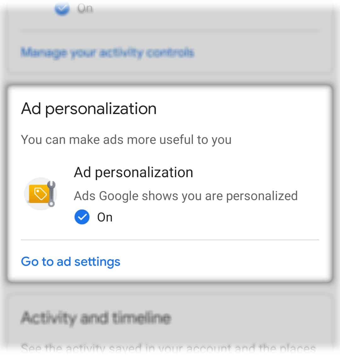 stop pop up ads ad personalization