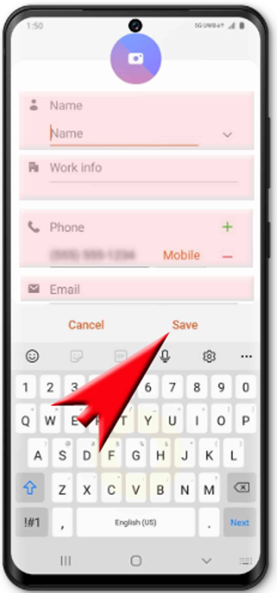 add missed calls as contacts on galaxy s20 - add new contact details