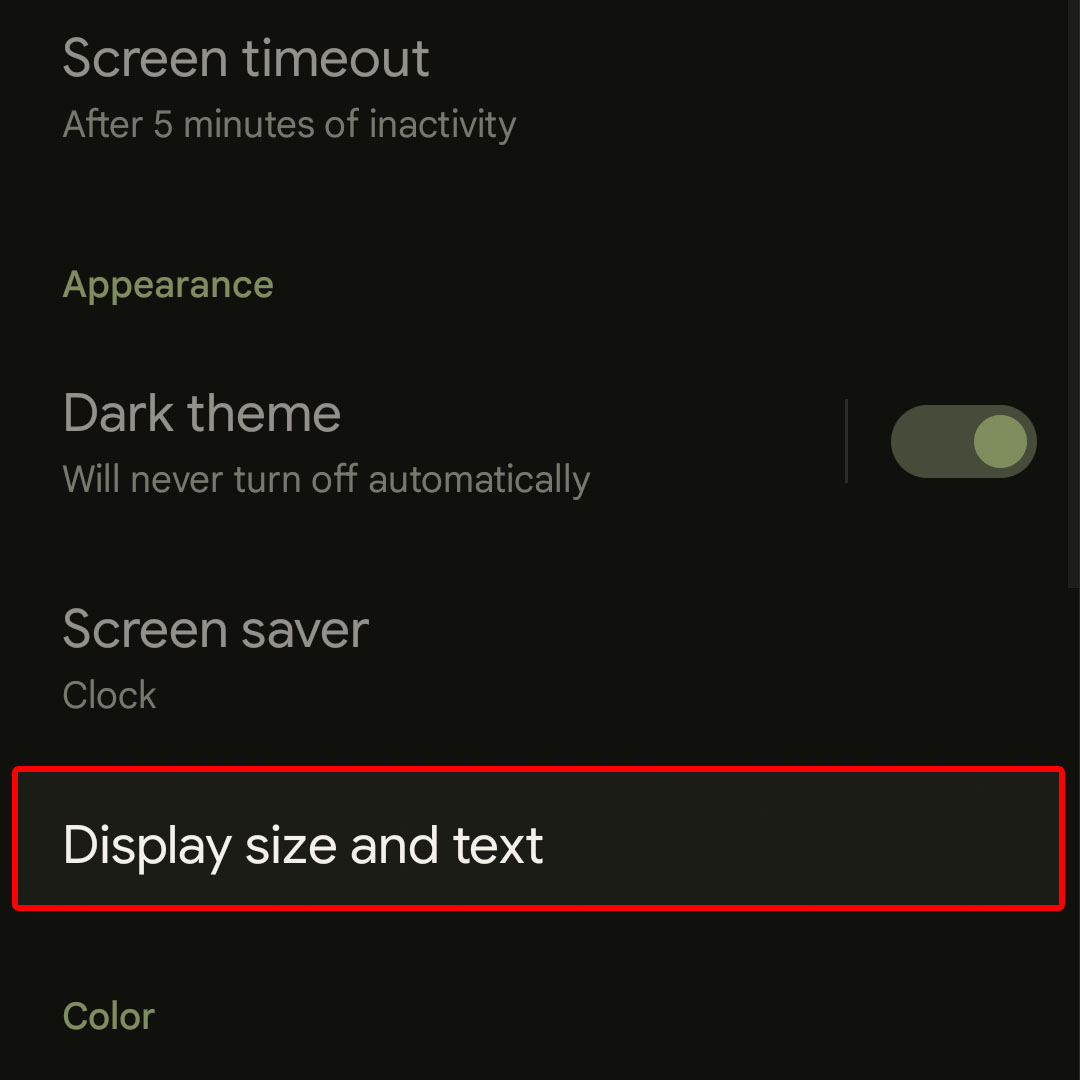 Adjust Google Pixel7 Display Font Size2 TheCellGuide