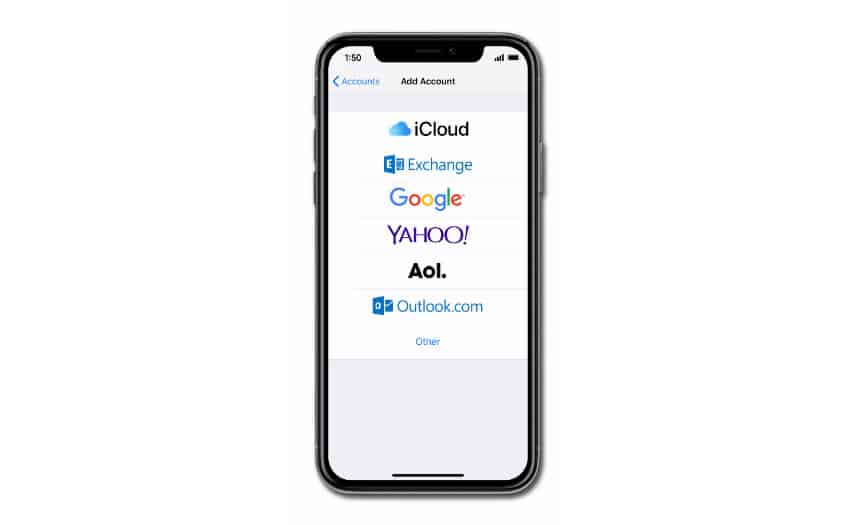adding email to iphone 10 xr