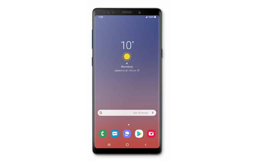 samsung note 9 screen