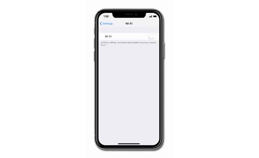 iPhone wifi button disabled - TheCellGuide