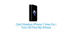 Can't Restore iPhone 7