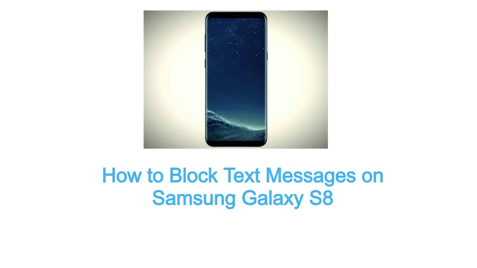 how do you block text messages on samsung