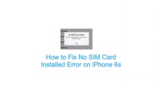 no sim card installed error