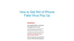 How to Get Rid of iPhone Fake Virus Pop Up