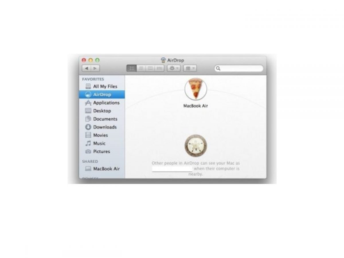 turn on airdrop for mac book air