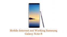 Mobile Internet not Working Samsung Galaxy Note 8