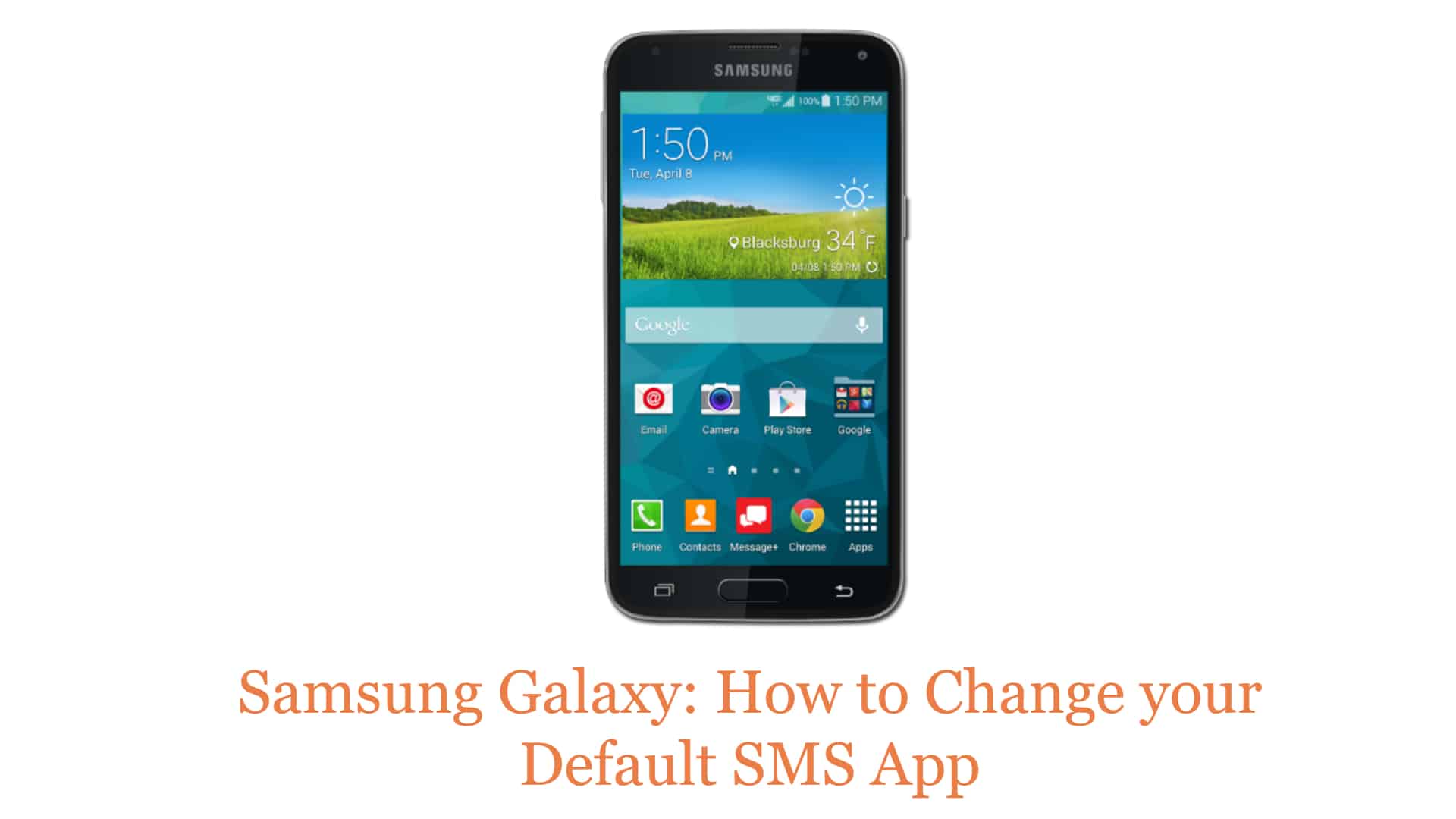 default sms app settings samsung