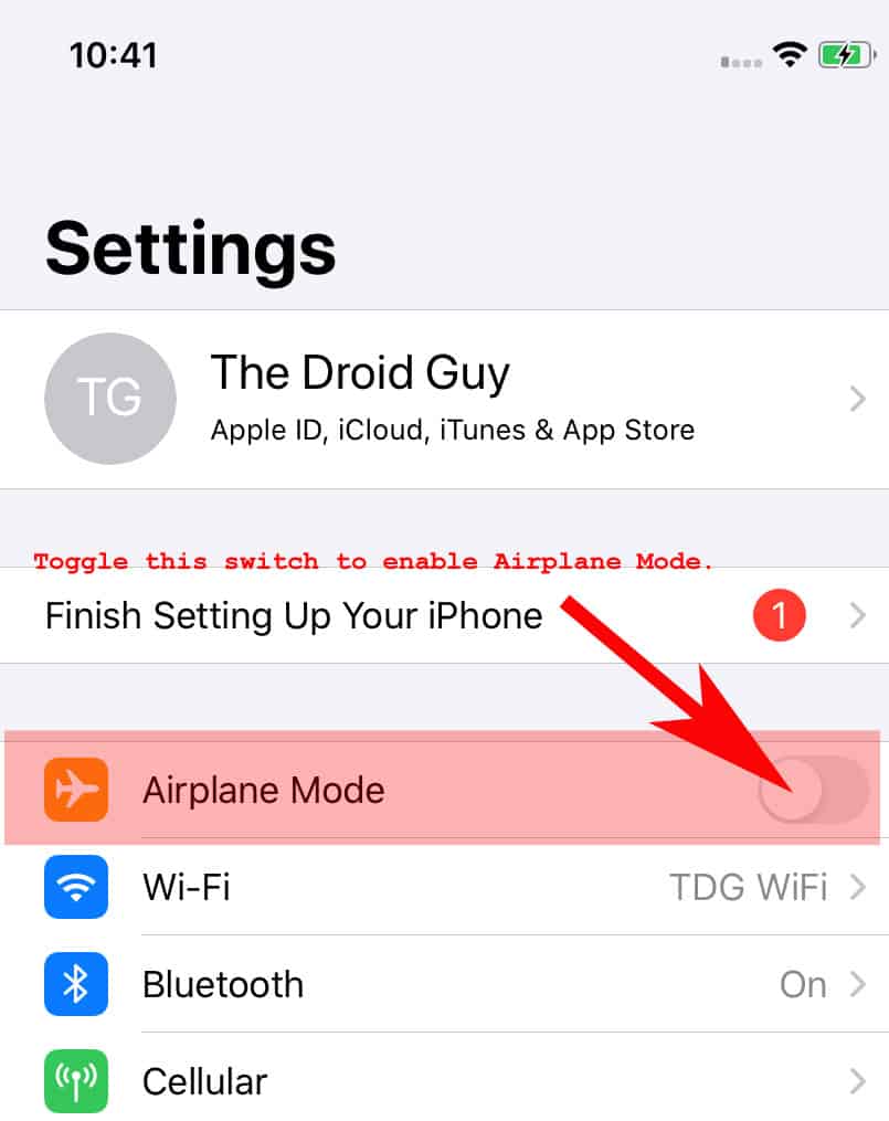 enableairplanemodeiphoneios13 TheCellGuide