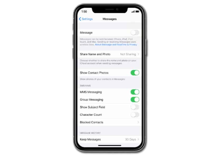 Не работает imessage на iphone