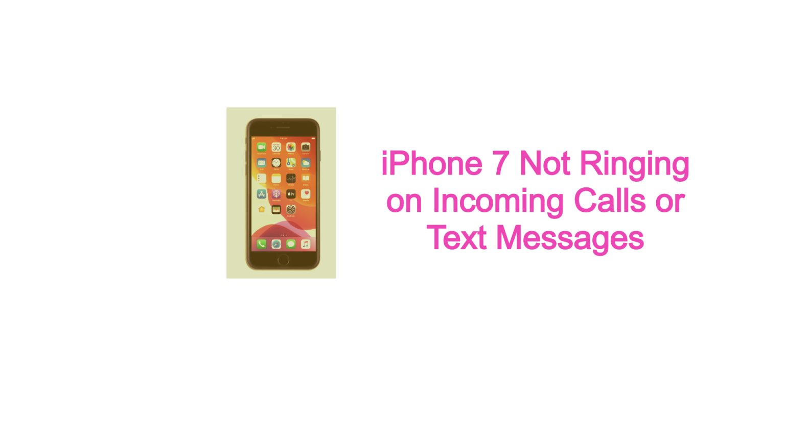my iphone not ringing incoming calls