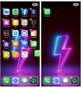 create app folders on iphone 11 home screen