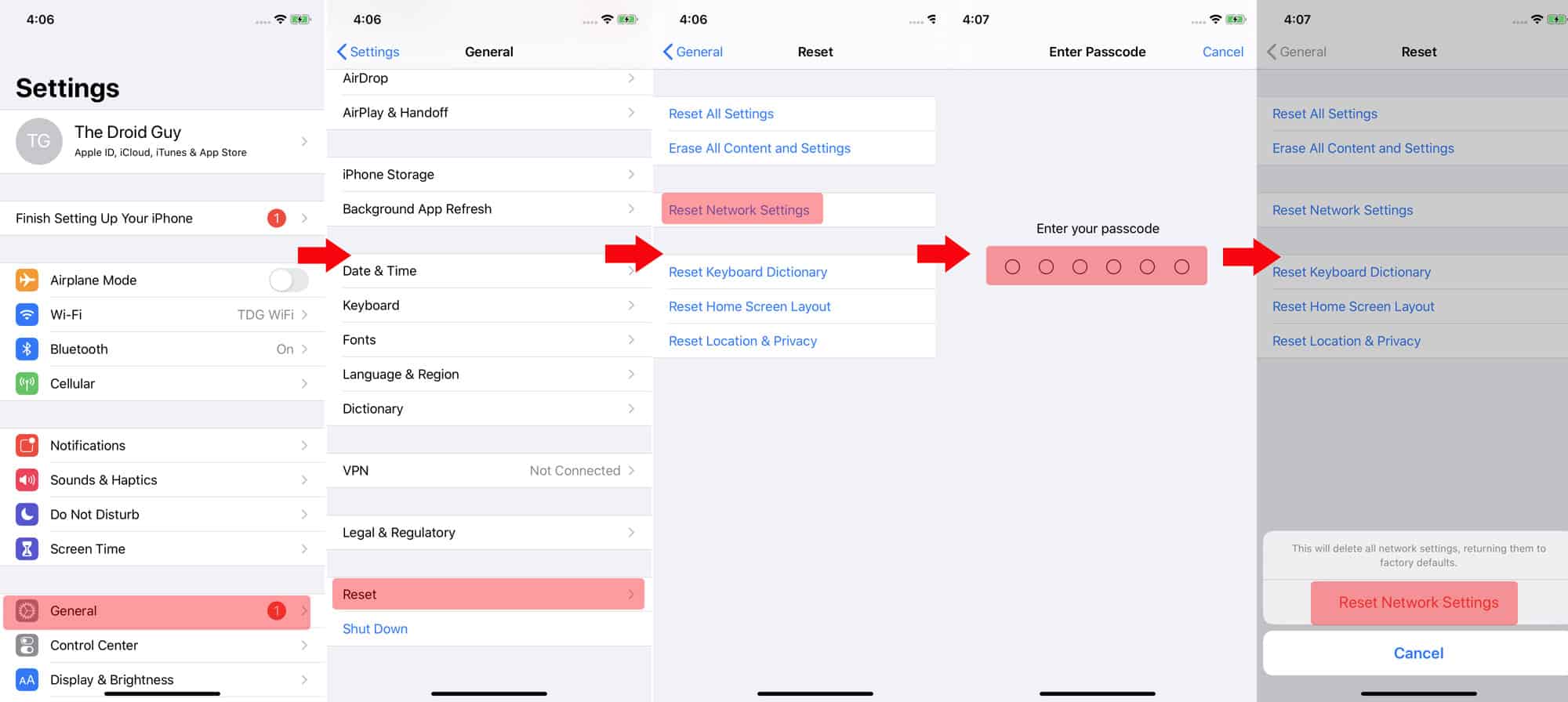 Reset network settings iphone ios 13 TheCellGuide