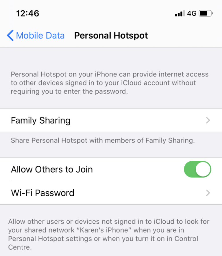 iphone hotspot will not connect to hp laptop