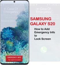 how to add emergency information to galaxy s20 lock screen