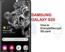 how to encrypt and decrypt sd card on galaxy s20