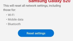How to Reset Network Settings Galaxy S20