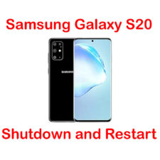 how to shutdown and restart samsung galaxy s20