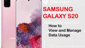 How to View and Manage Galaxy S20 Data Usage