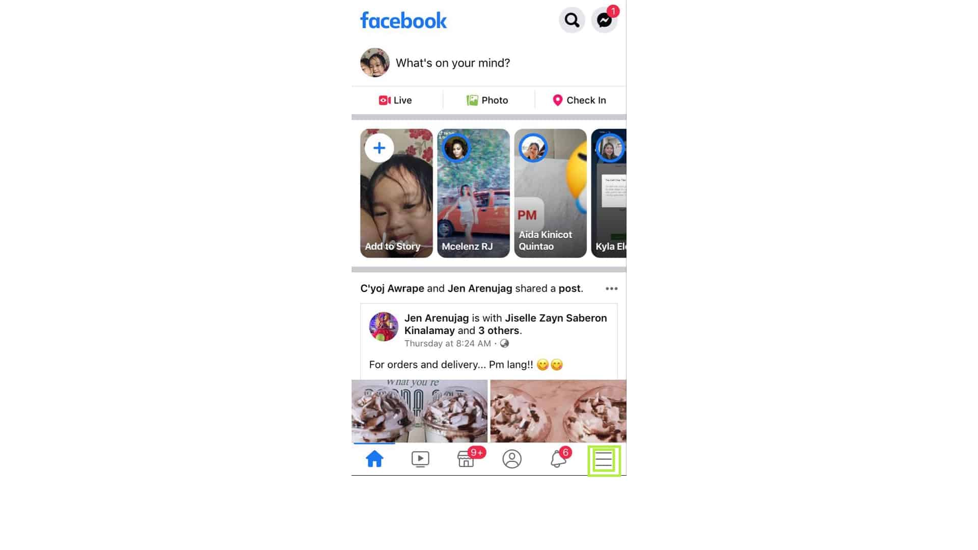 how to make menu on facebook page