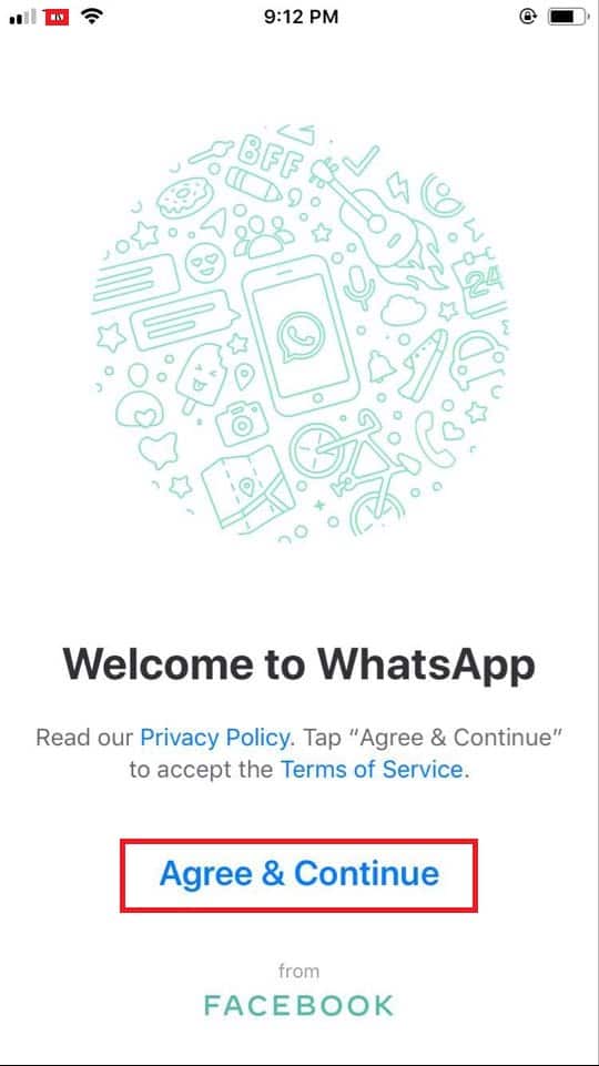 how to make a new whatsapp account on iphone
