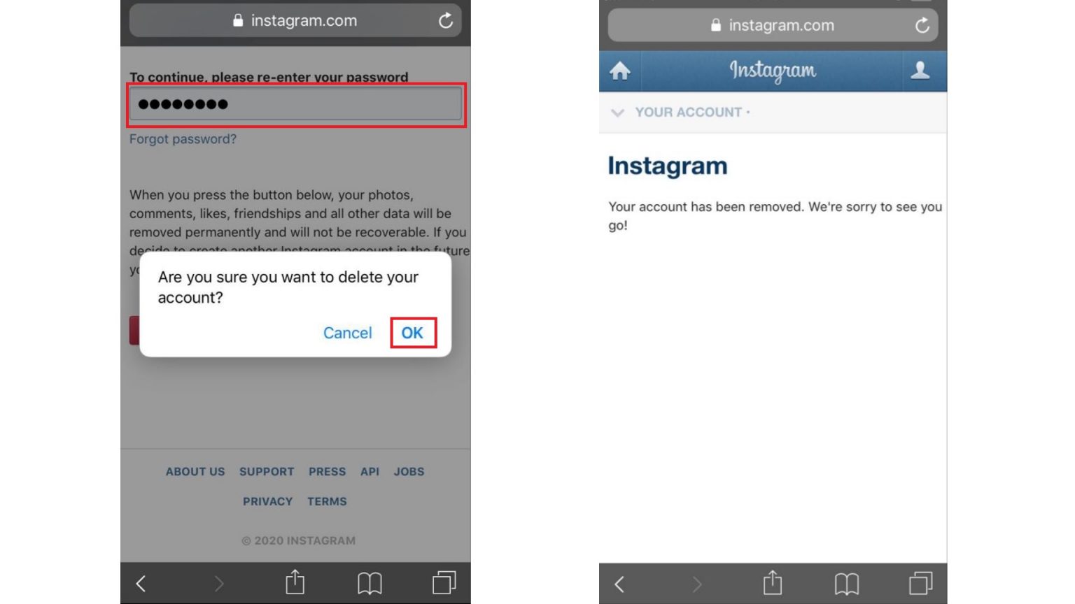 PermanentlyDeleteInstagramAccountoniPhone TheCellGuide