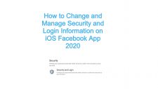 security and login information facebook ios