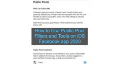 facebook use public post filters and tools