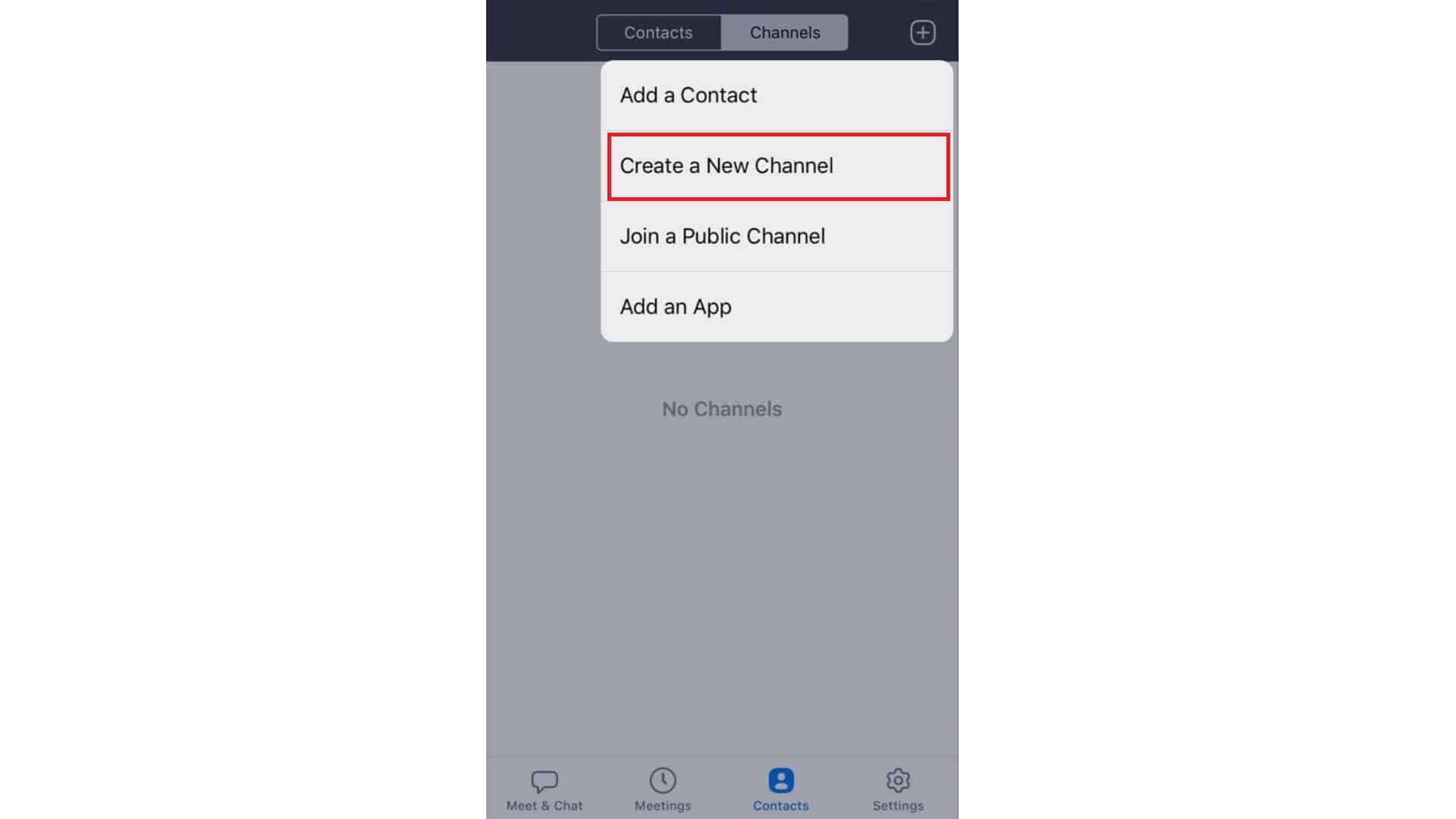 How-to-Create-a-New-Channel-on-Zoom for-iOS-2020-guide