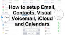 setup Email, Contacts, Visual Voicemail, iCloud and Calendars
