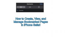 manage bookmarked pages in safari