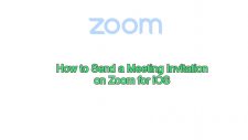 send a meeting inviation on zoom for ios