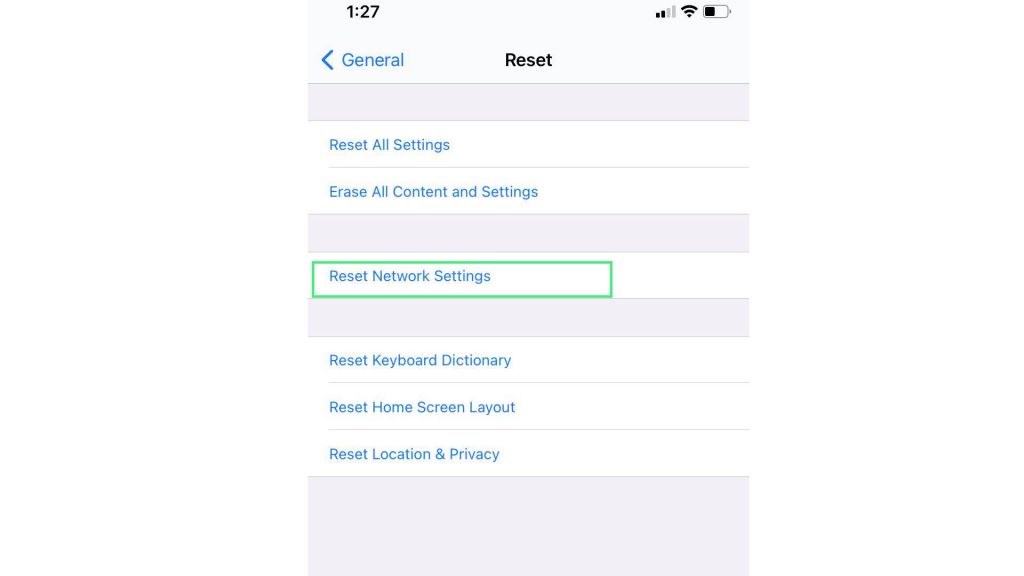 iphone 12 reset network settings