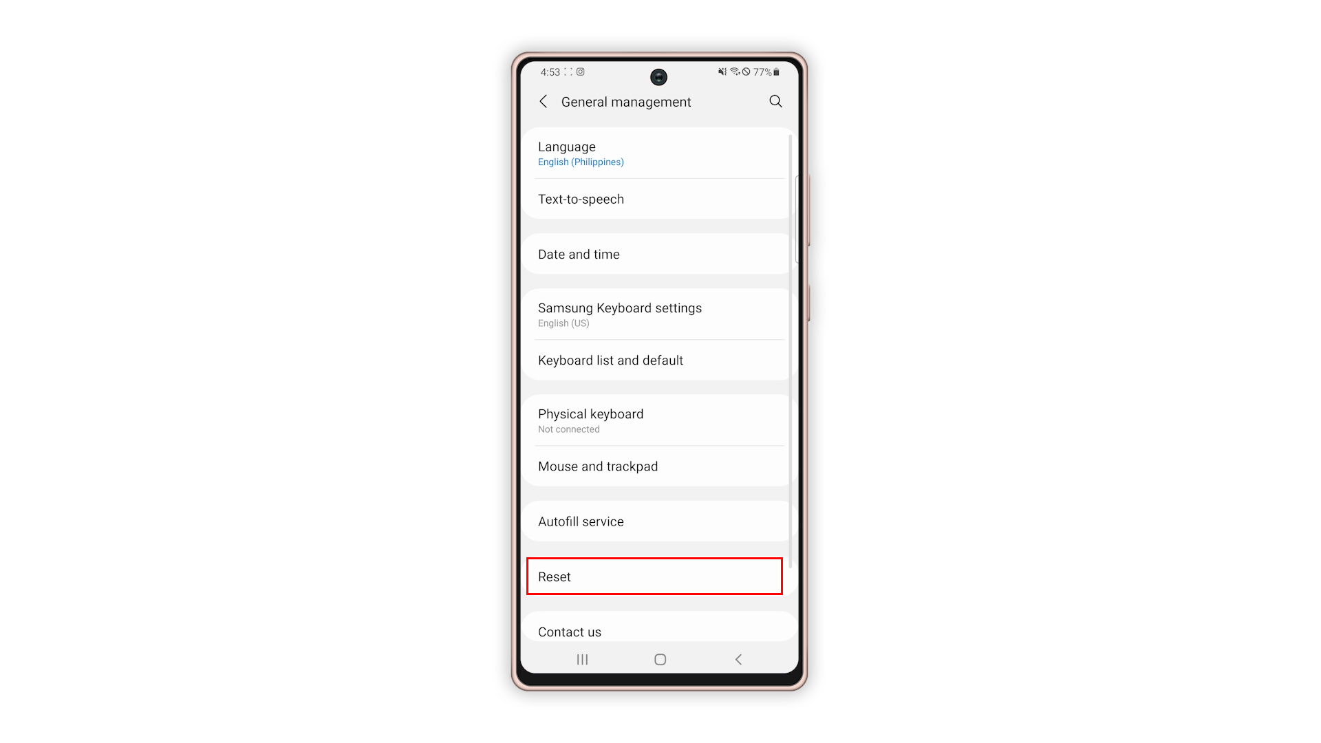 reset network settings galaxy note 20 3