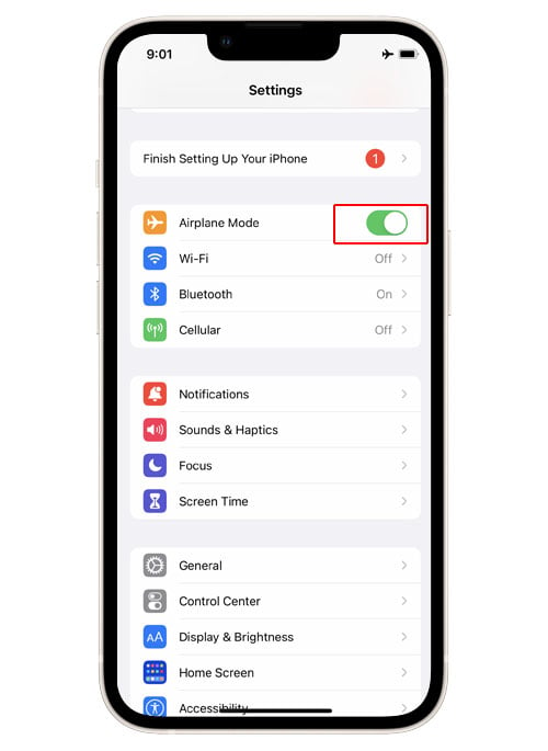fix iphone 13 disconnects from wifi airplanemode
