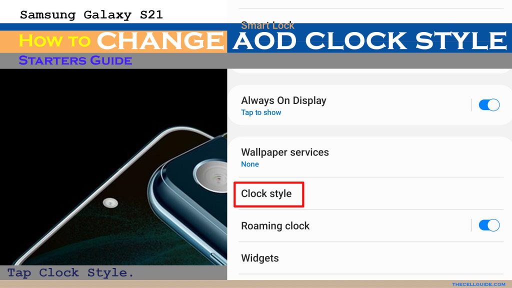change clock style galaxy s21 custom aod clockstyle 1