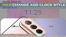 change clock style galaxy s21 custom aod featured